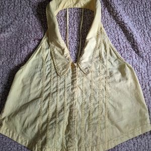 FREE PEOPLE YELLOW VEST TOP